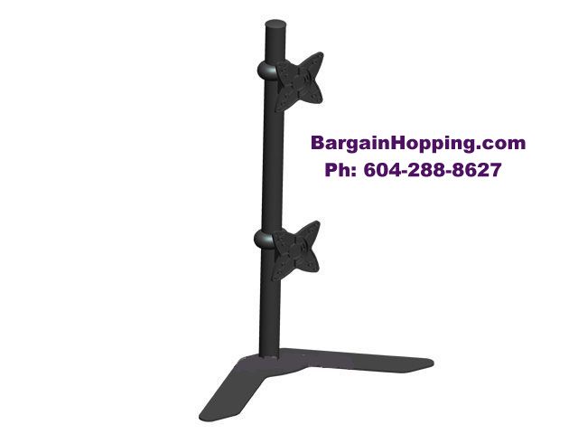 10 - 23" Adjustable Tilting DUAL TV Monitor Desk Mount Bracket